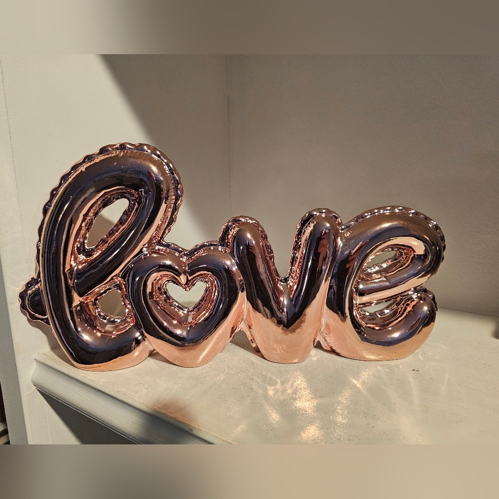 Rachel Zoe Love Balloon Tabletop Decor Valentines Day Light Pink Figurine